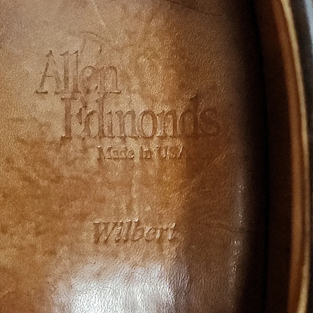 Allen Edmonds Wilbert 10 D Mens Brown Leather Split Toe Derby Shoes 1951 3502